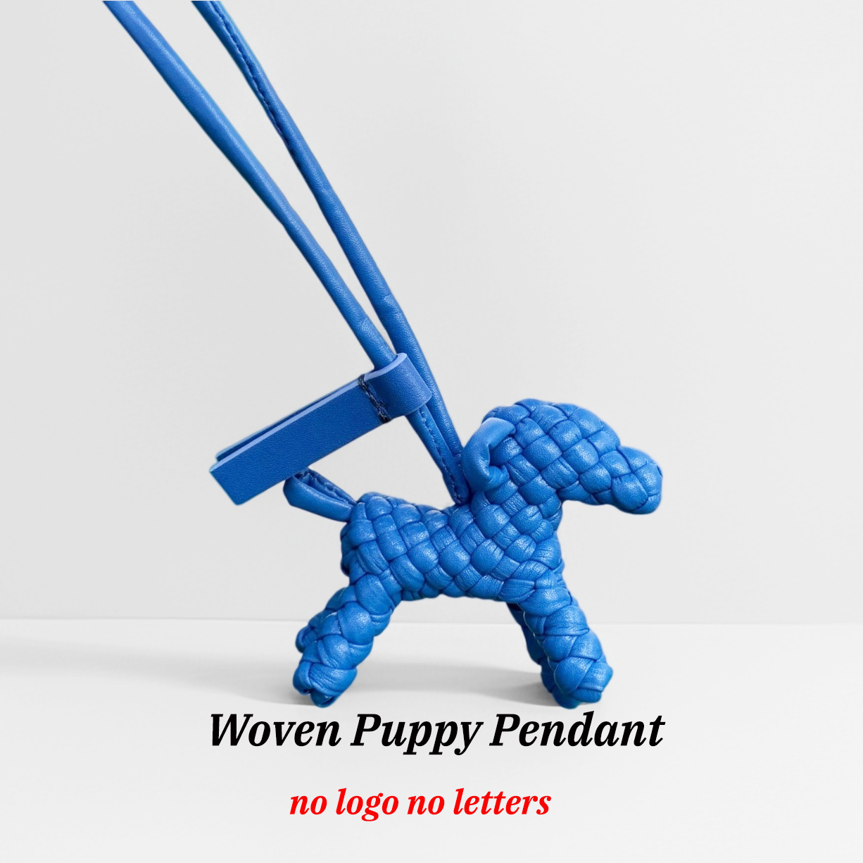 Backpack Insert Organizer - 1個入り 編み込みレザー犬チャーム レディースバッグキーホルダーペンダント 動物飾り バッグアクセサリー