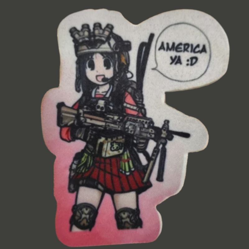 Urban Backpack Tactical - アニメガール戦術パッチ軍事士気プリントバッジフックとループバックパック服帽子アクセサリーステッカー腕章