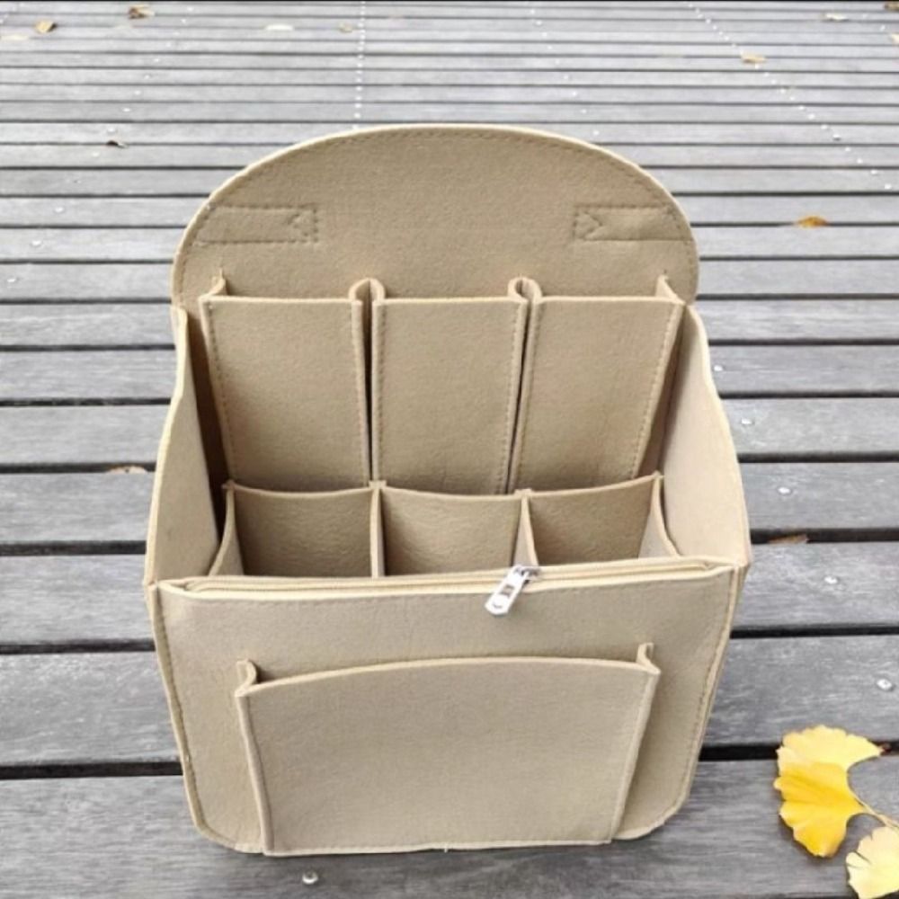 Backpack Insert Organizer - メイクアップオーガナイザーフェルトインサートバッグインテリアトラベルバッグポータブルバッグ化粧品バッグさまざまな女性のバックパックバッグにフィット