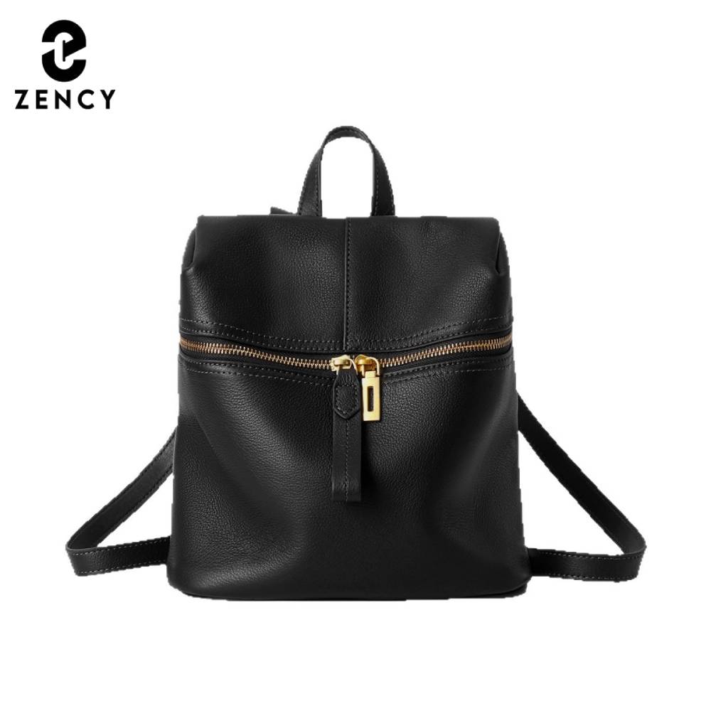 Leather Backpack Vintage - Zency 女性用本革バックパック ナップサック 多ポケット デイリーパック 旅行用サッチェル