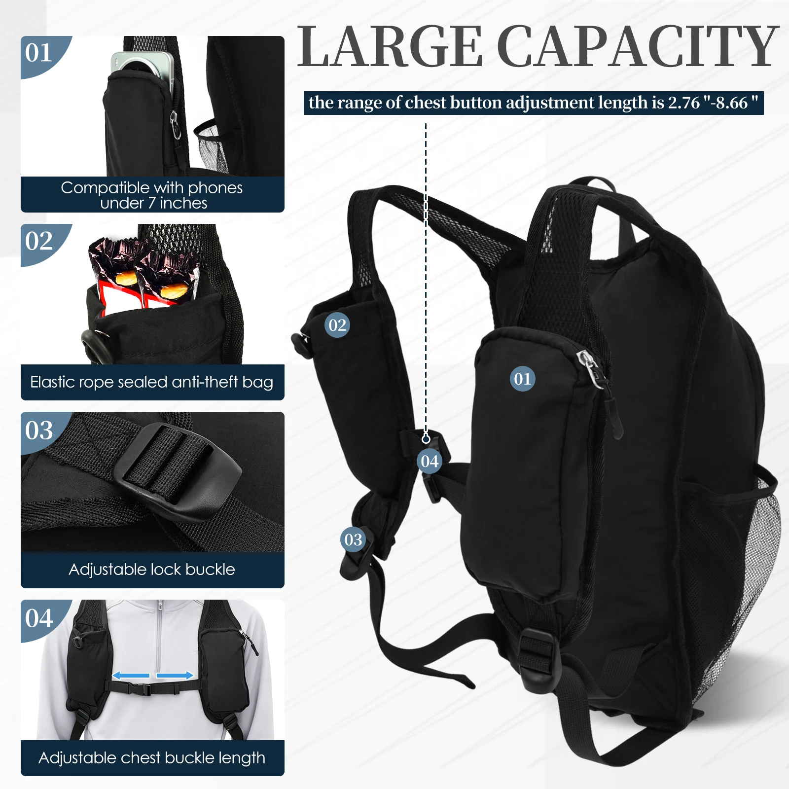10L 小型ハイキングバックパック旅行デュアルショルダースト - Foldable Backpack Small のレビューと価格