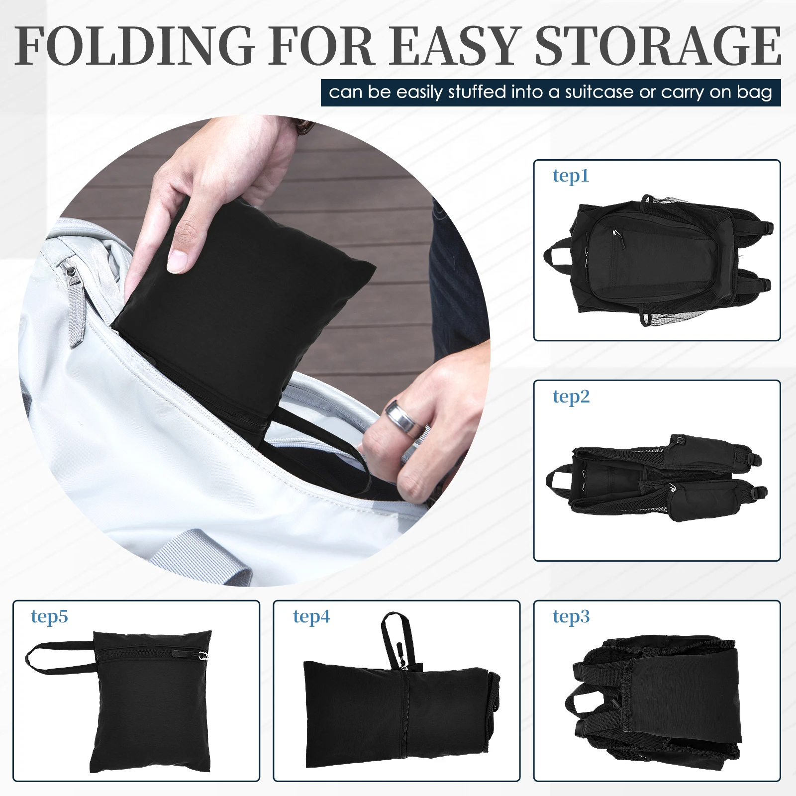 10L 小型ハイキングバックパック旅行デュアルショルダースト - Foldable Backpack Small のレビューと価格