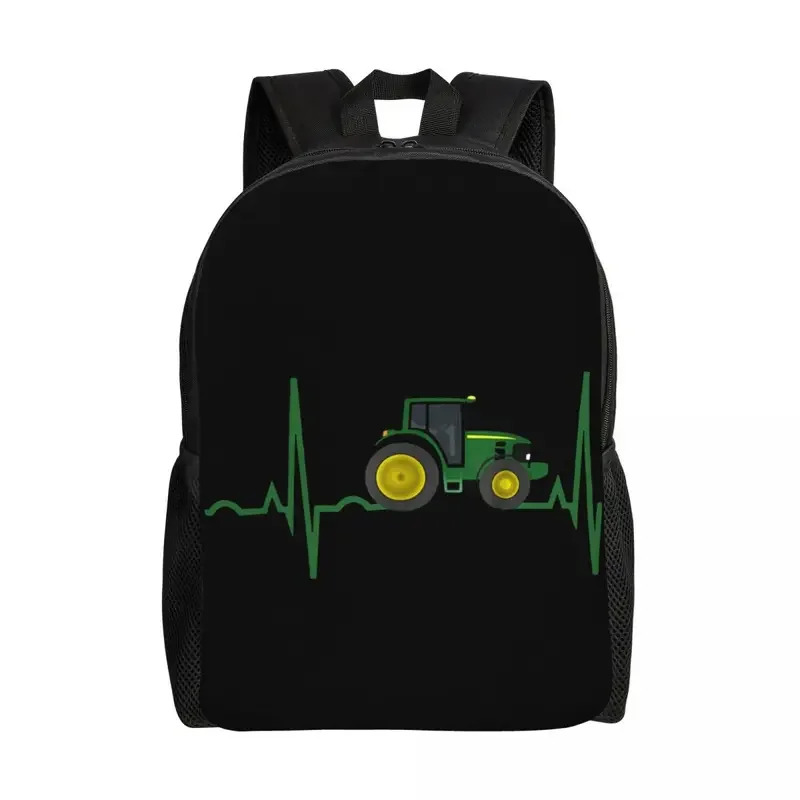 トラクターハートビートラップトップバックパック女性男性ファッ - Fashion Backpack Women のレビューと価格