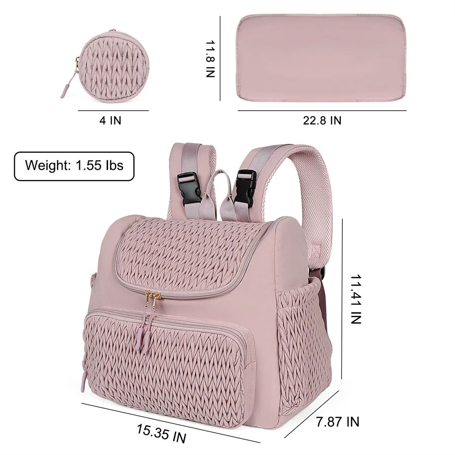 大容量マタニティおむつバッグバックパックニット柄ベビーおむつ - Backpack Diaper Bag のレビューと価格