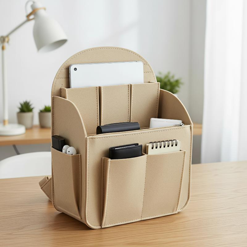 ポータブルバックパックフェルトインサート小型バッグ化粧品バッ - Backpack Insert Organizer のレビューと価格