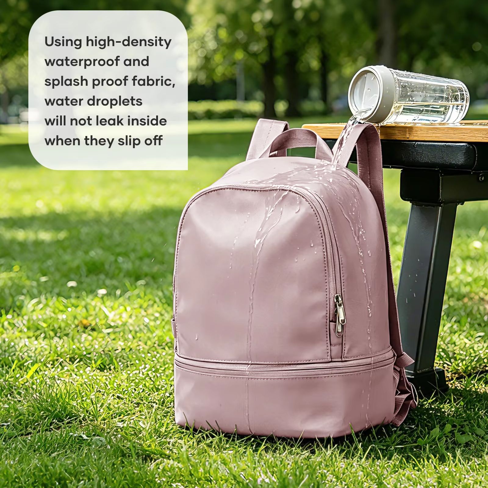 女性用バッグ、靴用コンパートメント付き小型スポーツバックパッ - Fashion Backpack Women のレビューと価格