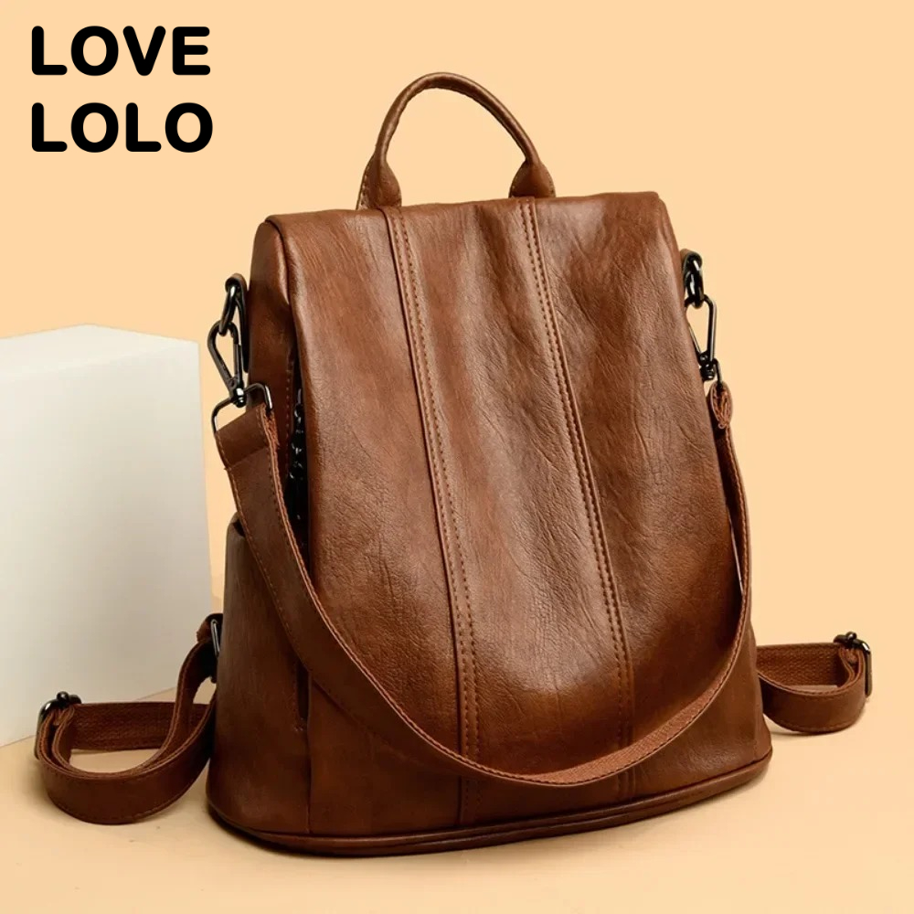新しい盗難防止ラップトップバックパック女性のための高品質ソフ - Leather Backpack Vintage のレビューと価格