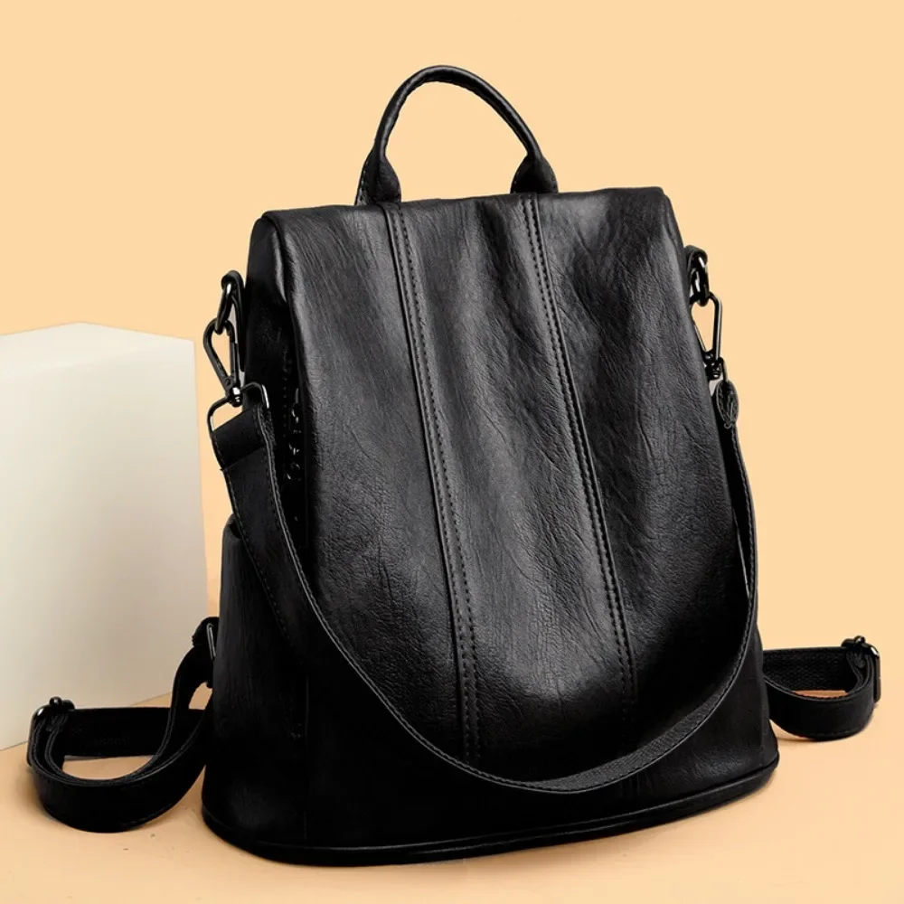 新しい盗難防止ラップトップバックパック女性のための高品質ソフ - Leather Backpack Vintage のレビューと価格