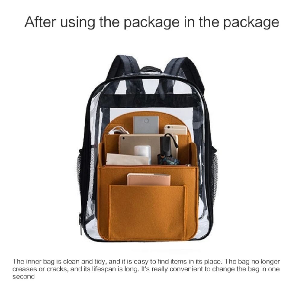 メイクアップオーガナイザーフェルトインサートバッグインテリア - Backpack Insert Organizer のレビューと価格
