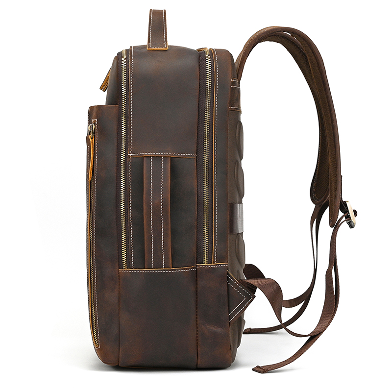 2025年新作 レザーバックパック 旅行用 メンズ 牛革 ラ - Leather Backpack Vintage のレビューと価格